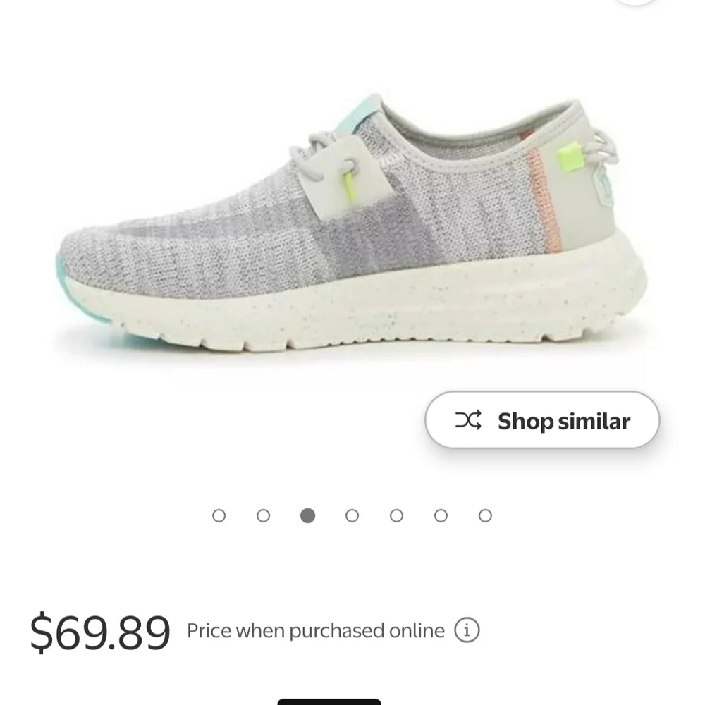 Hey Dude Light Gray Knit Sneakers - Picture 6 of 8
